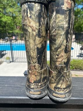 Bogs Kids Mossy Oak Camo Rain Boots - Green, Brown, Black